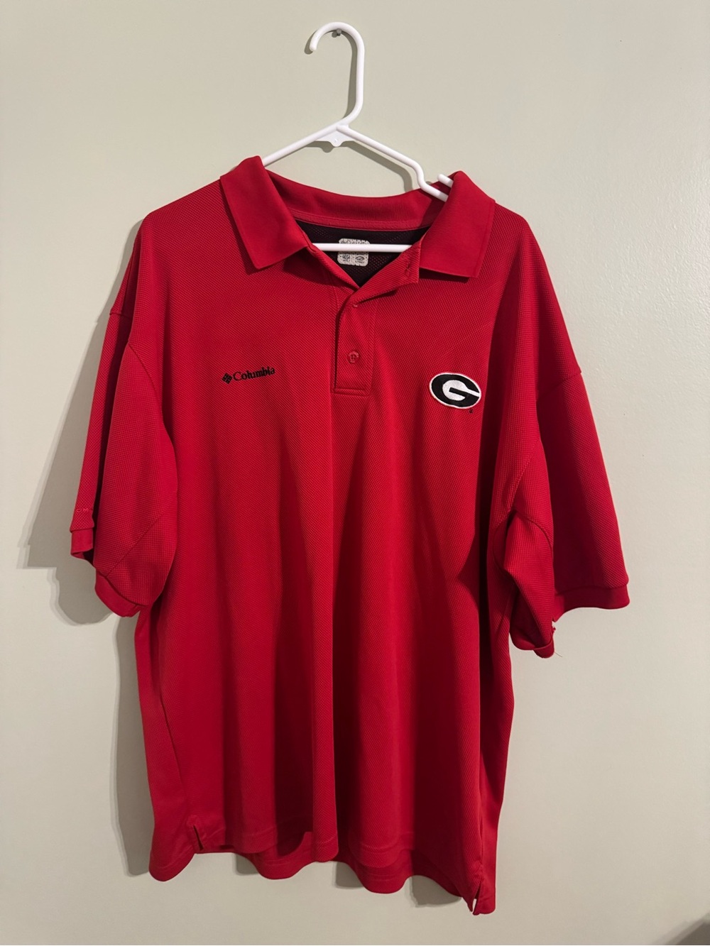 Columbia Red Short-Sleeve Performance Polo